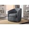 Baxton Studio Porter Classic Retro Grey Upholstered Swivel Tub Chair 119-6665 - alternate 4
